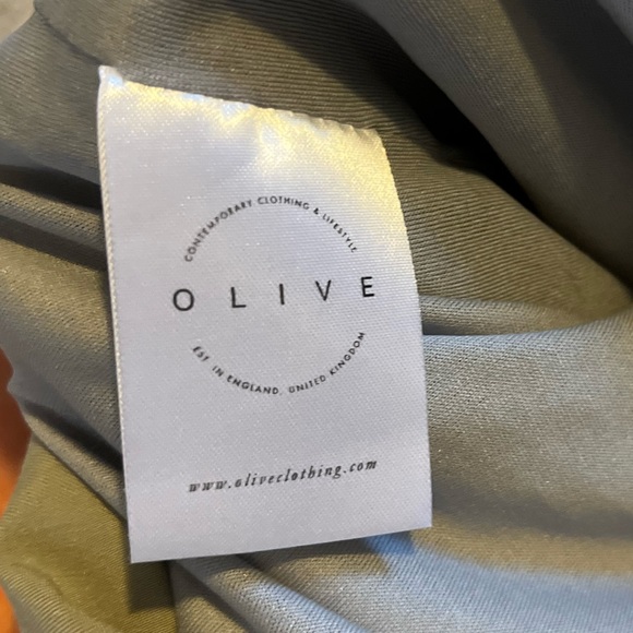 Contemporary Olive Clothing Apron Tunic Olive Green Sleeveless Dress One Size - Picture 7 of 12